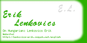 erik lenkovics business card